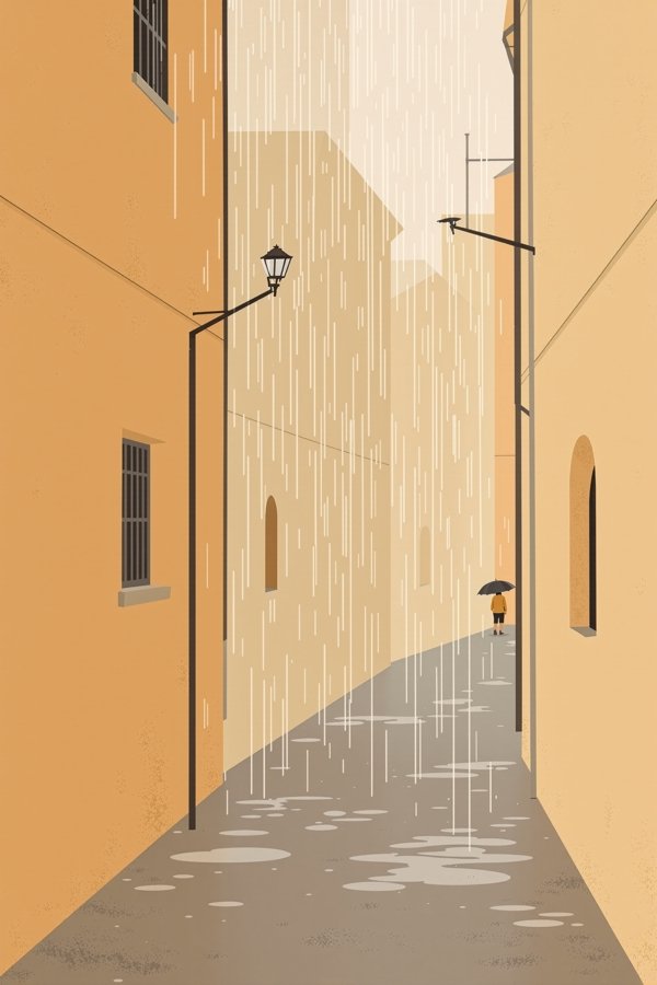 巷尾的雨 海报